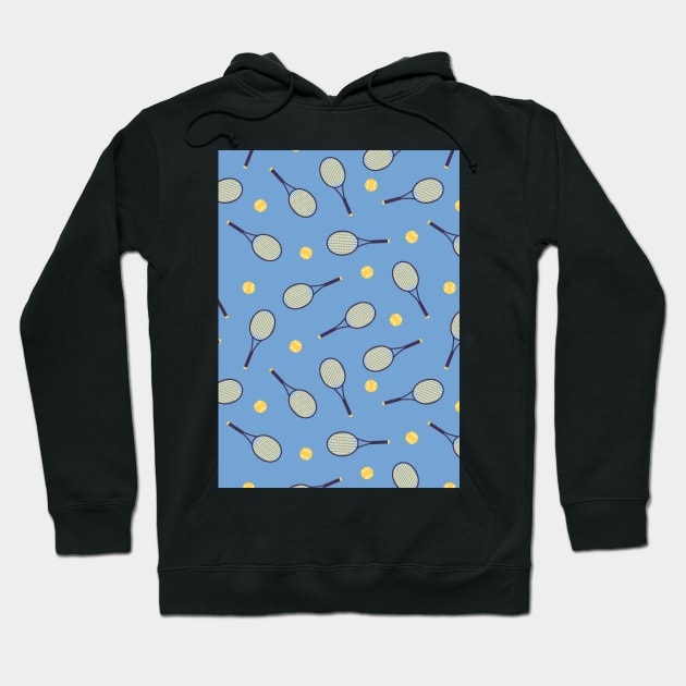 Tennis Pattern Hoodie by okpinsArtDesign